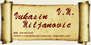Vukašin Miljanović vizit kartica